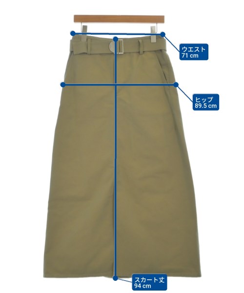 beautiful people（ビューティフルピープル）ロング・マキシ丈スカート カーキ サイズ:38(M位) レディース/2200679859079