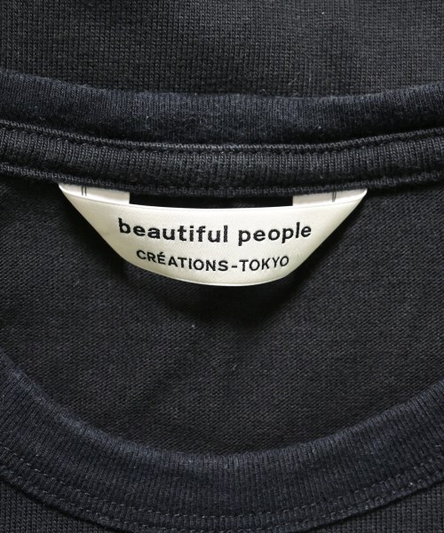 beautiful people（ビューティフルピープル）Tシャツ・カットソー 黒 サイズ:150(M位) レディース/2200700914067