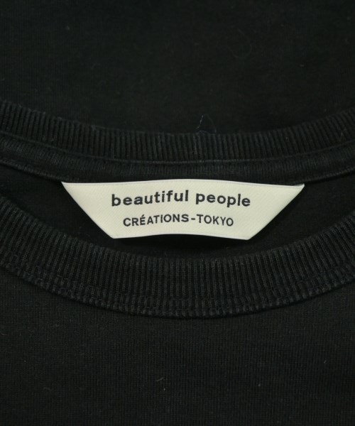 beautiful people（ビューティフルピープル）Tシャツ・カットソー 黒 サイズ:38(M位) レディース/2200659744043