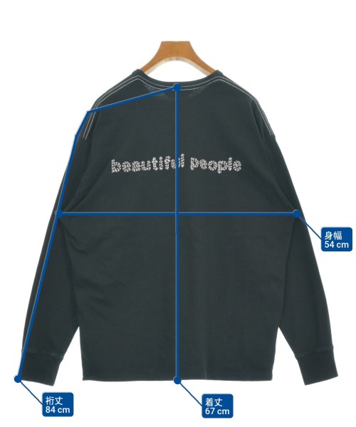 beautiful people（ビューティフルピープル）Tシャツ・カットソー 黒 サイズ:38(M位) レディース/2200659744043