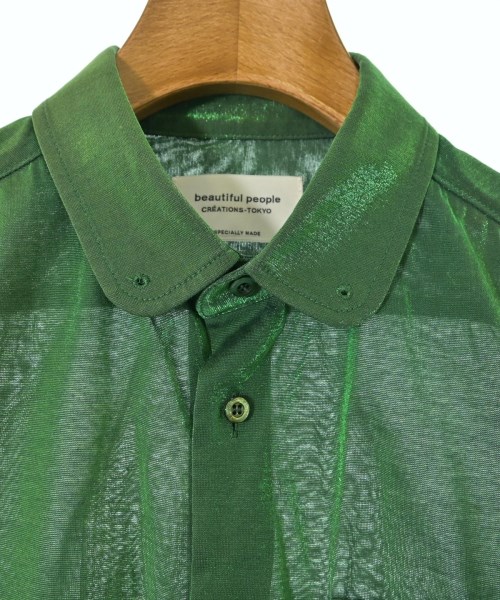 beautiful people（ビューティフルピープル）カジュアルシャツ 緑 サイズ:140(S位) レディース/2200656973071