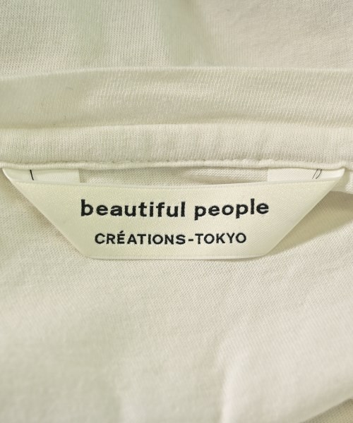 beautiful people（ビューティフルピープル）Tシャツ・カットソー 白 サイズ:36(S位) レディース/2200658095115