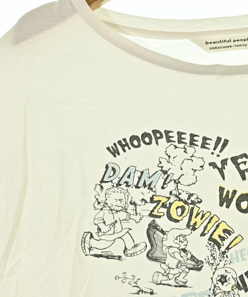 beautiful people（ビューティフルピープル）Tシャツ・カットソー 白 サイズ:36(S位) レディース/2200658095115