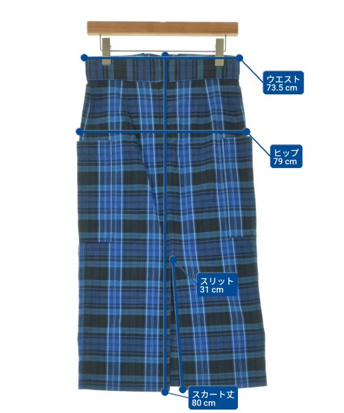 beautiful people（ビューティフルピープル）ロング・マキシ丈スカート 青 サイズ:34(XS位) レディース/2200661767085