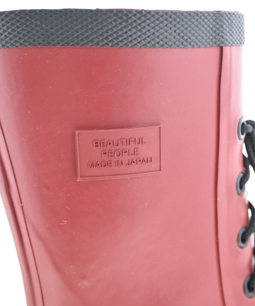 beautiful people（ビューティフルピープル）レインシューズ 赤 サイズ:24.5cm レディース/2200711656017