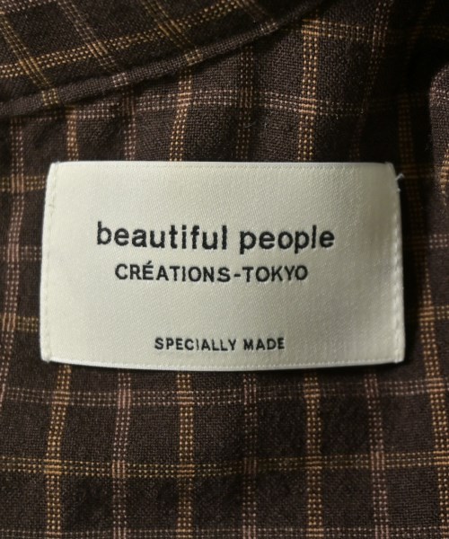 beautiful people（ビューティフルピープル）ブラウス 茶 サイズ:34(XS位) レディース/2200714820033