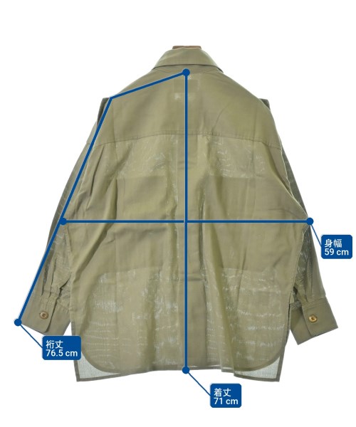 beautiful people（ビューティフルピープル）カジュアルシャツ カーキ サイズ:34(XS位) レディース/2200636605022