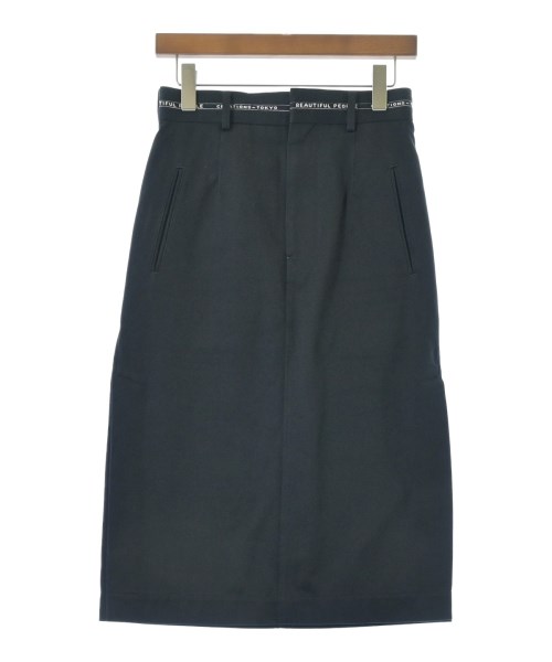 beautiful people(ビューティフルピープル)ひざ丈スカート 紺 サイズ:36(S位)/2200646726038