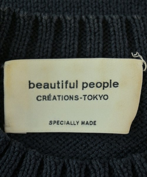 beautiful people（ビューティフルピープル）ニット・セーター 紺 サイズ:150(M位) レディース/2200706131086