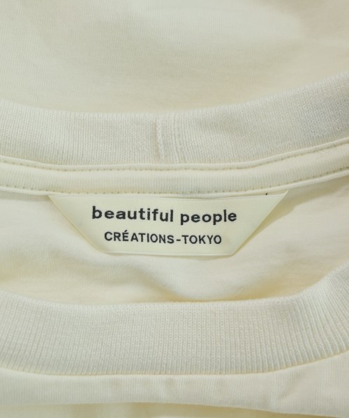 beautiful people（ビューティフルピープル）Tシャツ・カットソー 白 サイズ:38(M位) レディース/2200662721031