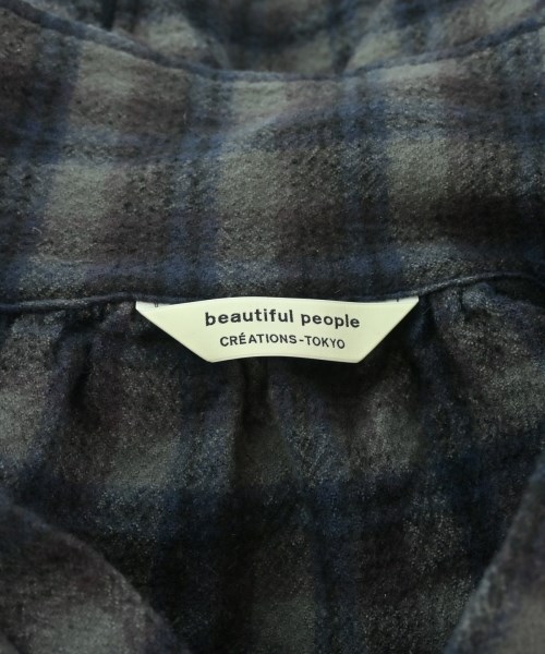 beautiful people（ビューティフルピープル）カジュアルシャツ 紺 サイズ:34(XS位) レディース/2200665007040