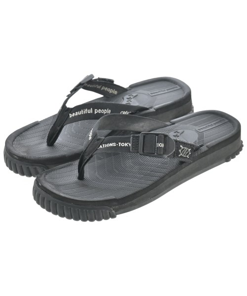 beautiful people(ビューティフルピープル)サンダル 黒 サイズ:-(24cm位)/2200667008052