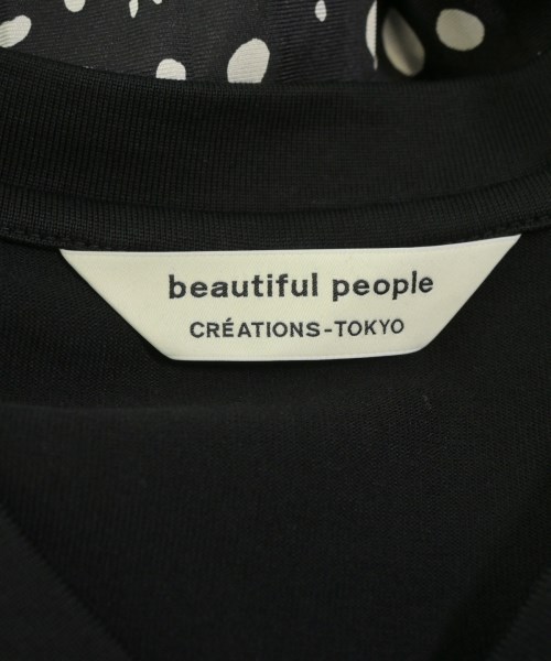 beautiful people（ビューティフルピープル）Tシャツ・カットソー 黒 サイズ:34(XS位) レディース/2200667502031