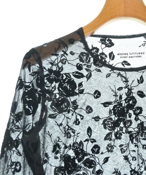 beautiful people（ビューティフルピープル）Tシャツ・カットソー 黒 サイズ:36(S位) レディース/2200720519129