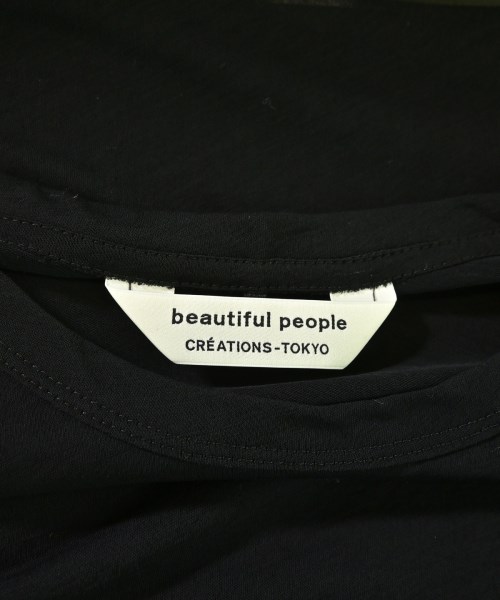 beautiful people（ビューティフルピープル）Tシャツ・カットソー 黒 サイズ:34(XS位) レディース/2200727105073