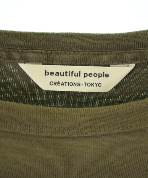 beautiful people（ビューティフルピープル）Tシャツ・カットソー カーキ サイズ:-(M位) レディース/2200724025077