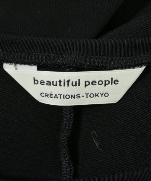 beautiful people（ビューティフルピープル）Tシャツ・カットソー 黒 サイズ:36(S位) レディース/2200724025282