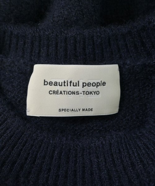 beautiful people（ビューティフルピープル）ニット・セーター 紺 サイズ:150(M位) レディース/2200685048078