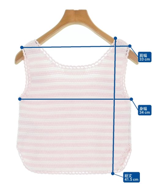 FURFUR（ファーファー）ベスト/ノースリーブ ピンク サイズ:F レディース/2200632370030