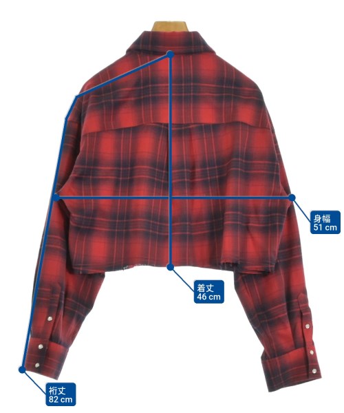 FURFUR（ファーファー）カジュアルシャツ 赤 サイズ:ONE レディース/2200639737065