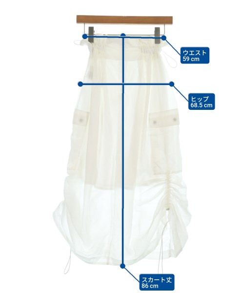 FURFUR（ファーファー）ロング・マキシ丈スカート 白 サイズ:F レディース/2200628985088