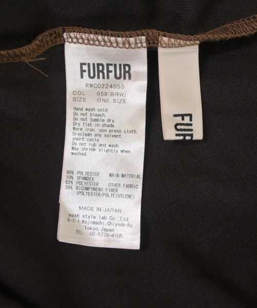 FURFUR（ファーファー）ワンピース 茶 サイズ:F レディース/2200619255046