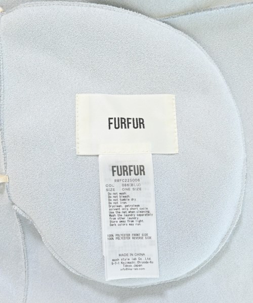 FURFUR（ファーファー）その他 青 サイズ:ONE レディース/2200619434021