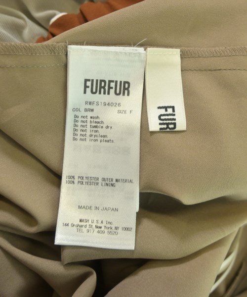 FURFUR（ファーファー）ロング・マキシ丈スカート 茶 サイズ:F レディース/2200657277109