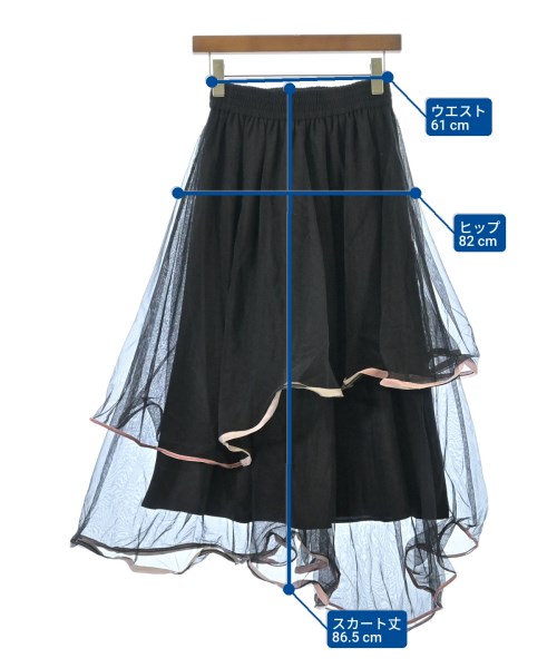 FURFUR（ファーファー）ロング・マキシ丈スカート 黒 サイズ:F レディース/2200655250043