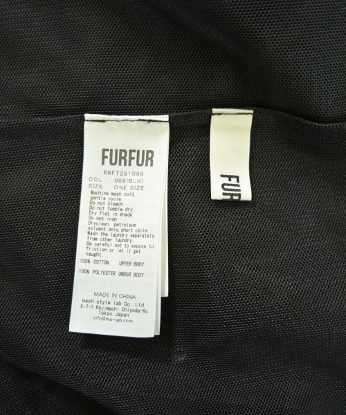 FURFUR（ファーファー）カジュアルシャツ 黒 サイズ:F レディース/2200716060840