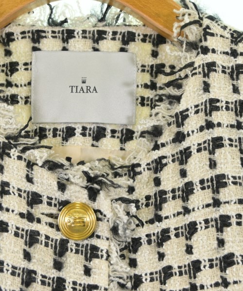 Tiara（ティアラ）ノーカラージャケット 白 サイズ:3(L位) レディース/2200602982010