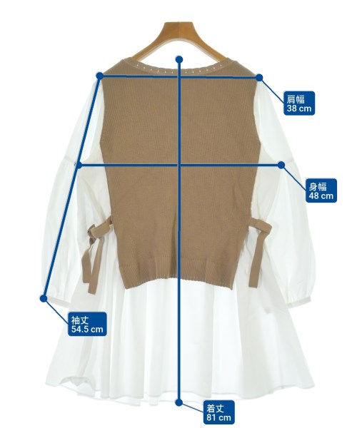 TO BE CHIC（トゥー　ビー　シック）ブラウス 白 サイズ:44(XL位) レディース/2200650248069