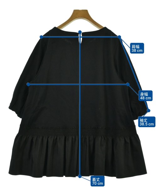 TO BE CHIC（トゥー　ビー　シック）Tシャツ・カットソー 黒 サイズ:44(XL位) レディース/2200722872109