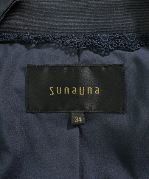 SunaUna（スーナウーナ）ノーカラージャケット 紺 サイズ:34(XS位) レディース/2200621762037