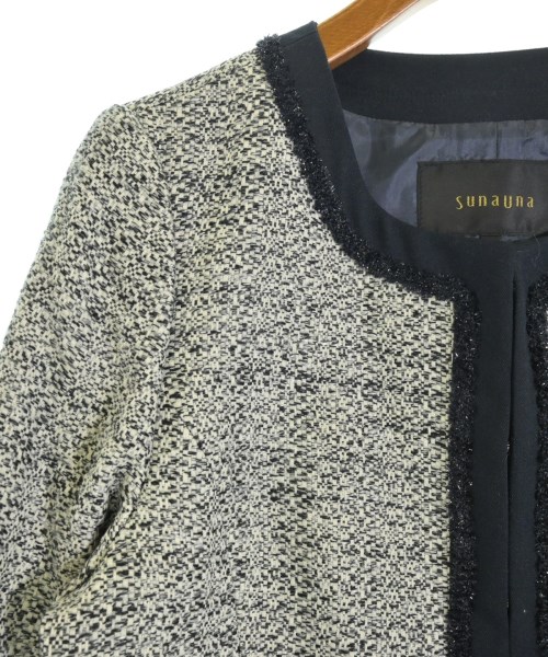 SunaUna（スーナウーナ）ノーカラージャケット 白 サイズ:40(M位) レディース/2200659902054