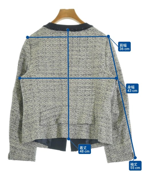 SunaUna（スーナウーナ）ノーカラージャケット 白 サイズ:40(M位) レディース/2200659902054