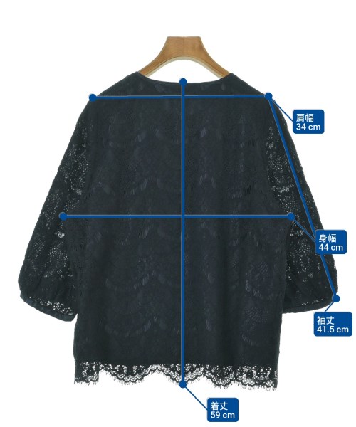 SunaUna（スーナウーナ）ブラウス 紺 サイズ:40(M位) レディース/2200650705036