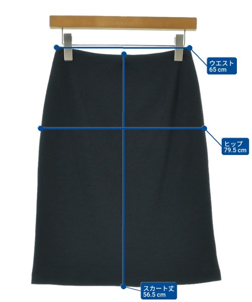 SunaUna（スーナウーナ）ひざ丈スカート 紺 サイズ:36(S位) レディース/2200661007044