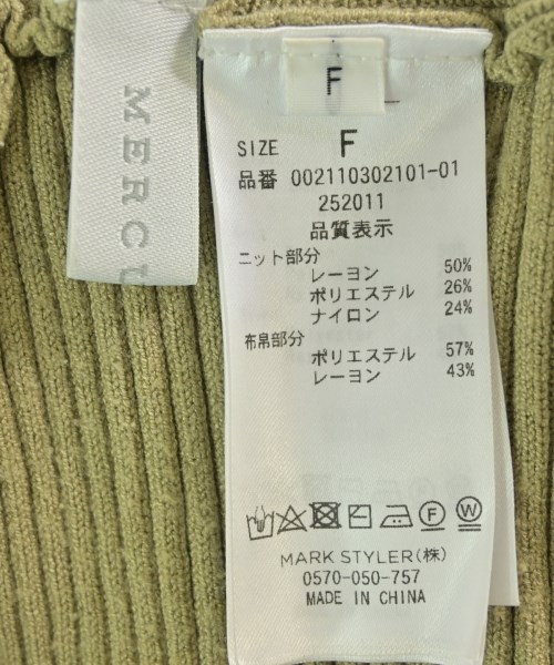 MERCURYDUO（マーキュリーデュオ）ワンピース カーキ サイズ:F レディース/2200674513136