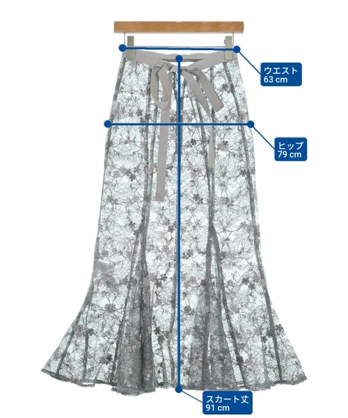 SNIDEL（スナイデル）ロング・マキシ丈スカート グレー サイズ:1(M位) レディース/2200622228075