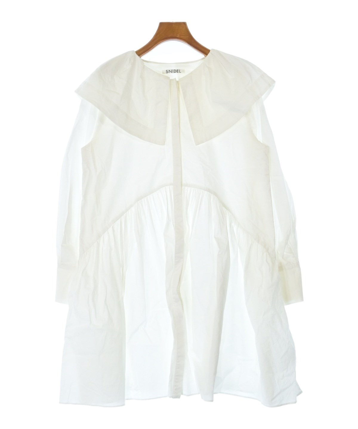 雉様　snidel白0 SNIDEL（スナイデル）シャツワンピース 白 サイズ:F レディース