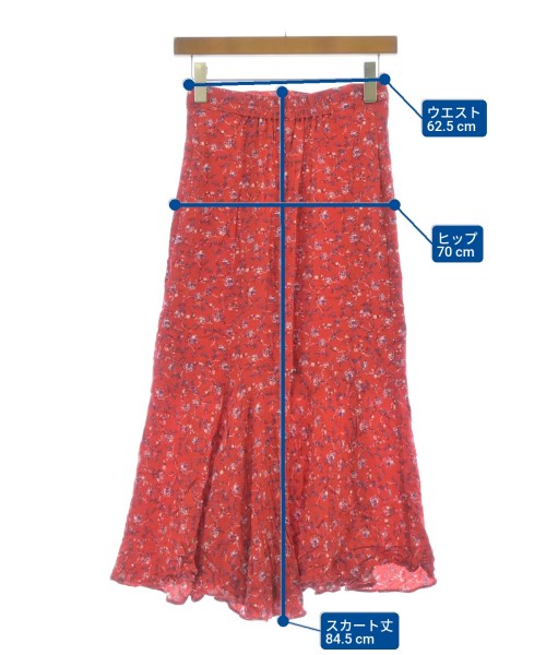 SNIDEL（スナイデル）ロング・マキシ丈スカート 赤 サイズ:0(S位) レディース/2200621714067