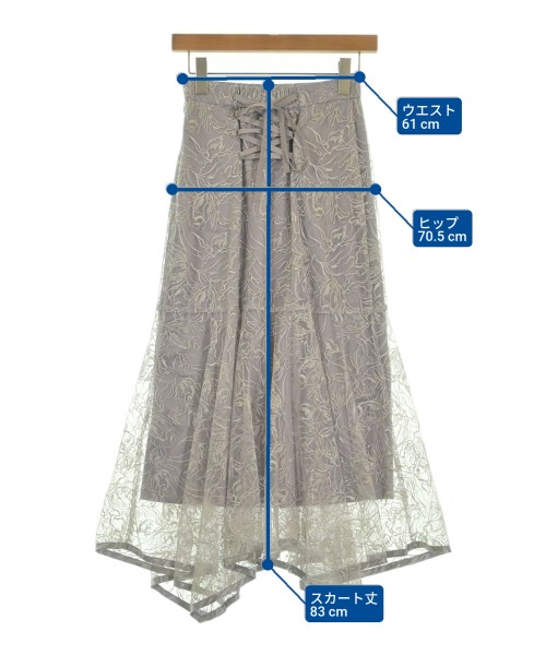 SNIDEL（スナイデル）ロング・マキシ丈スカート グレー サイズ:0(S位) レディース/2200631879060