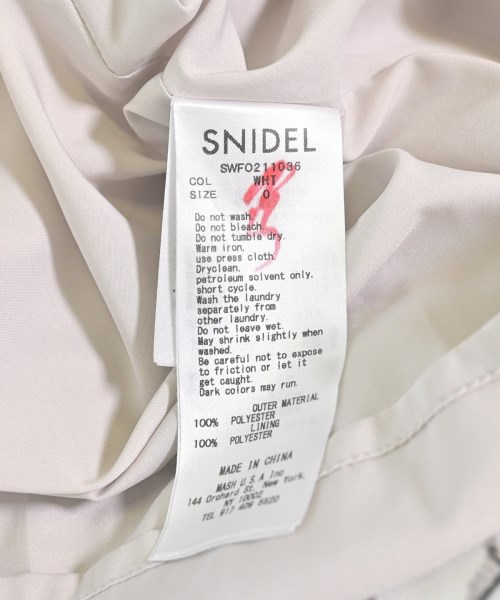SNIDEL（スナイデル）ワンピース 白 サイズ:0(S位) レディース/2200613762045