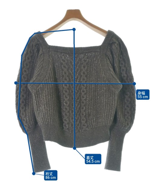 SNIDEL（スナイデル）ニット・セーター 茶 サイズ:ONE レディース/2200680387080