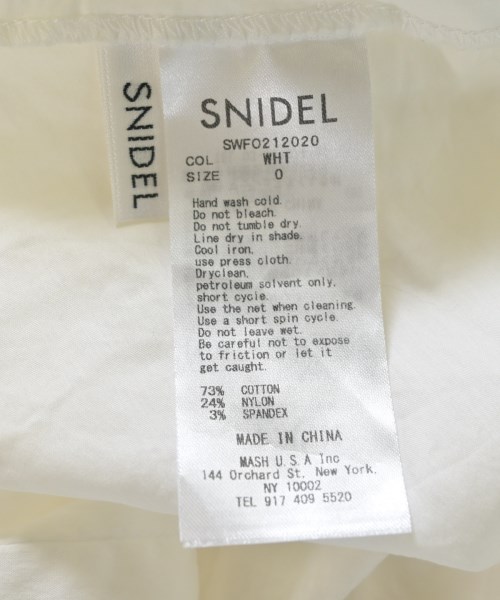 SNIDEL（スナイデル）ワンピース 白 サイズ:0/0(S位) レディース/2200680993014
