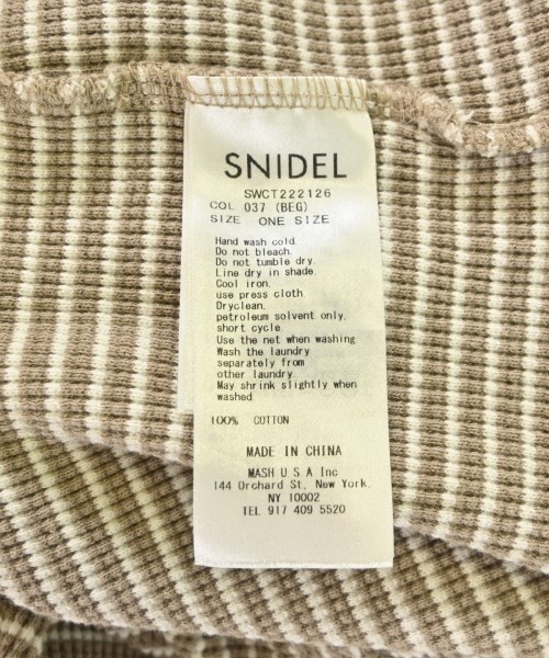 SNIDEL（スナイデル）Tシャツ・カットソー ベージュ サイズ:F レディース/2200699535038