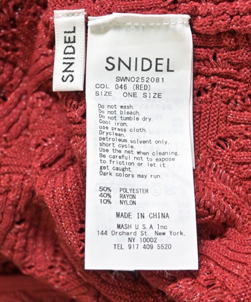 SNIDEL（スナイデル）ワンピース 赤 サイズ:F レディース/2200696749087