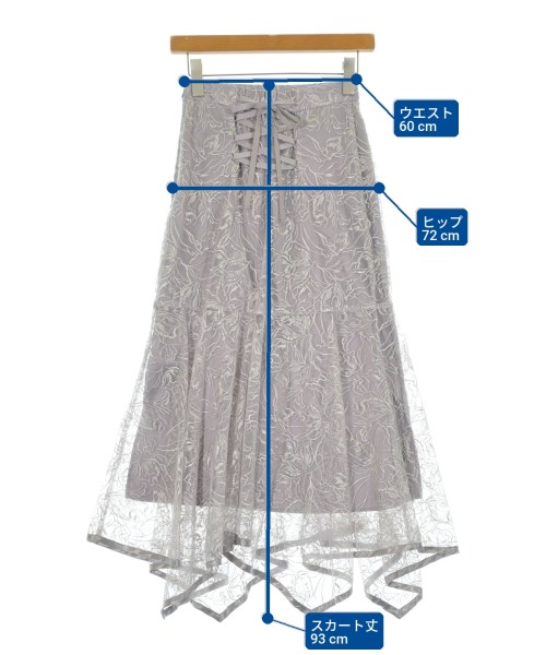 SNIDEL（スナイデル）ロング・マキシ丈スカート グレー サイズ:0(S位) レディース/2200656258031