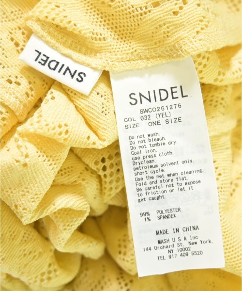 SNIDEL（スナイデル）ワンピース 黄 サイズ:F レディース/2200707230023